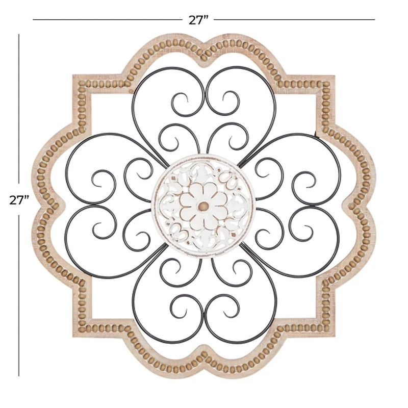 Brown Wood and Metal Farmhouse Wall Plaque