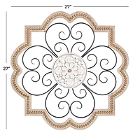 Brown Wood and Metal Farmhouse Wall Plaque