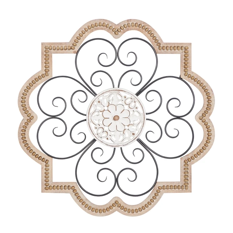 Brown Wood and Metal Farmhouse Wall Plaque