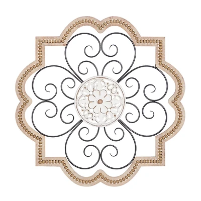 Brown Wood and Metal Farmhouse Wall Plaque