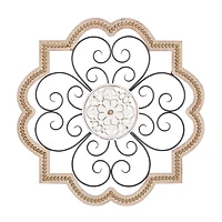 Brown Wood and Metal Farmhouse Wall Plaque