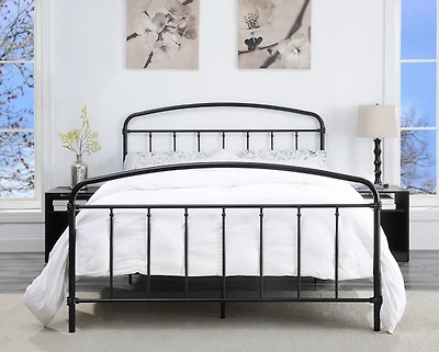 Midnight Vintage Arch Queen Bed Frame