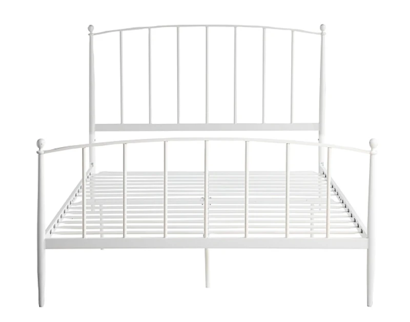 Daisy White Modern Arch Queen Bed Frame