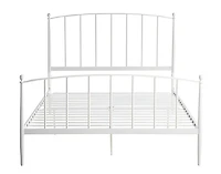Daisy White Modern Arch Queen Bed Frame