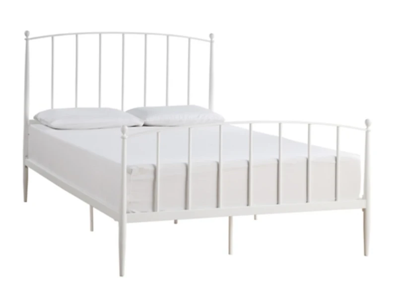 Daisy White Modern Arch Queen Bed Frame