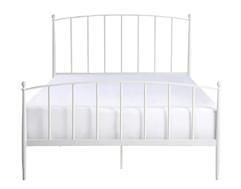 Daisy White Modern Arch Queen Bed Frame