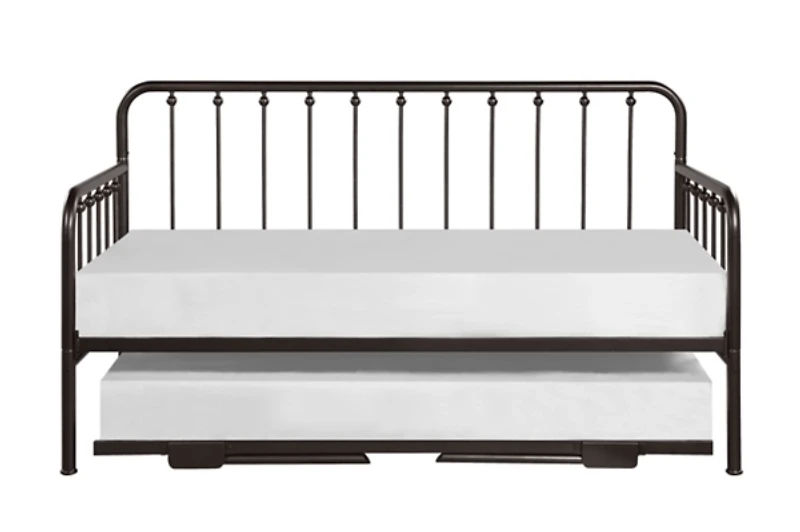 Bronze Spindleback Metal Trundle Daybed