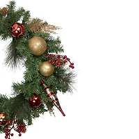 Green Pine with Ornaments Wreath