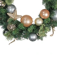 Pine and Star Ornaments Wreath