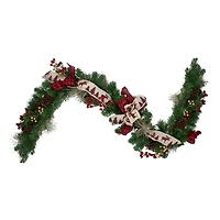 Burlap Buffalo Check Foliage Garland