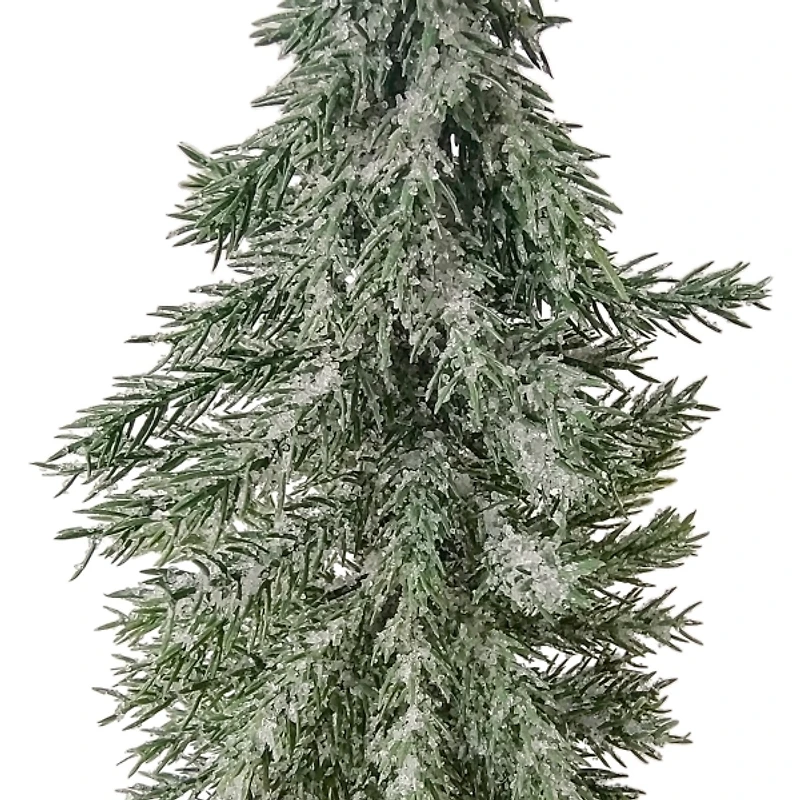 Frosted Pine Jute Base Christmas Tree