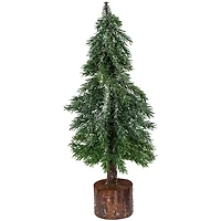 Frosted Pine Jute Base Christmas Tree