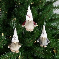 Skiing Gnome Ornaments, Set of 3