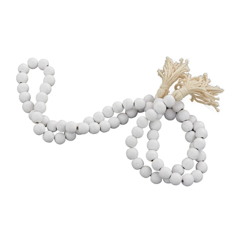 Wood Beaded Tassel Garland