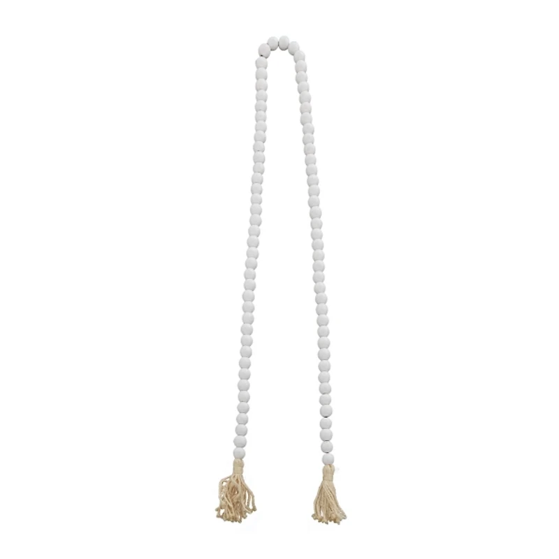 Wood Beaded Tassel Garland