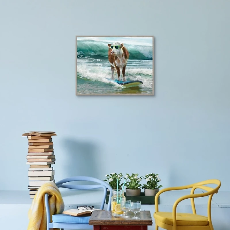 Surf & Turf Framed Canvas Art Print