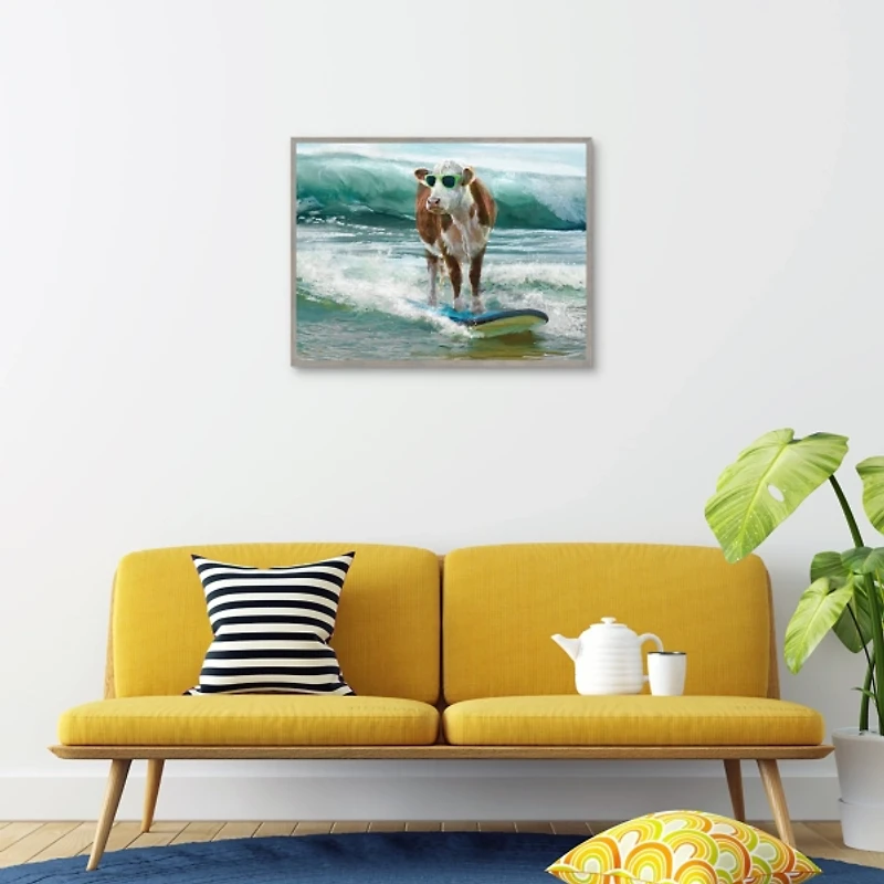 Surf & Turf Framed Canvas Art Print