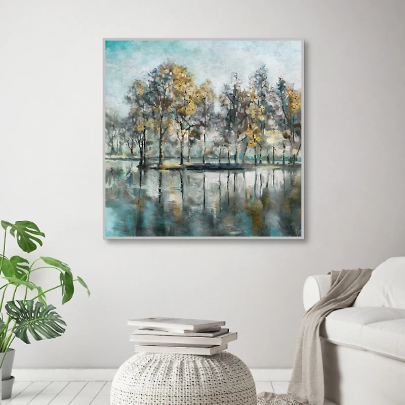 Beckoning Tree Grove Framed Canvas Art