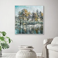 Beckoning Tree Grove Framed Canvas Art
