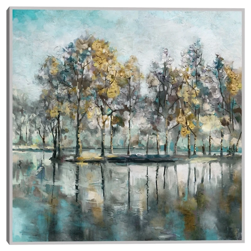 Beckoning Tree Grove Framed Canvas Art