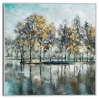 Beckoning Tree Grove Framed Canvas Art