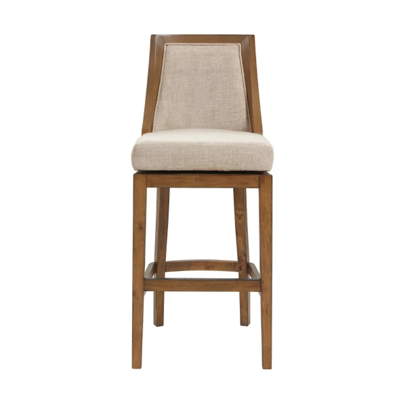 Sandy Beige Swivel Square Bar Stool