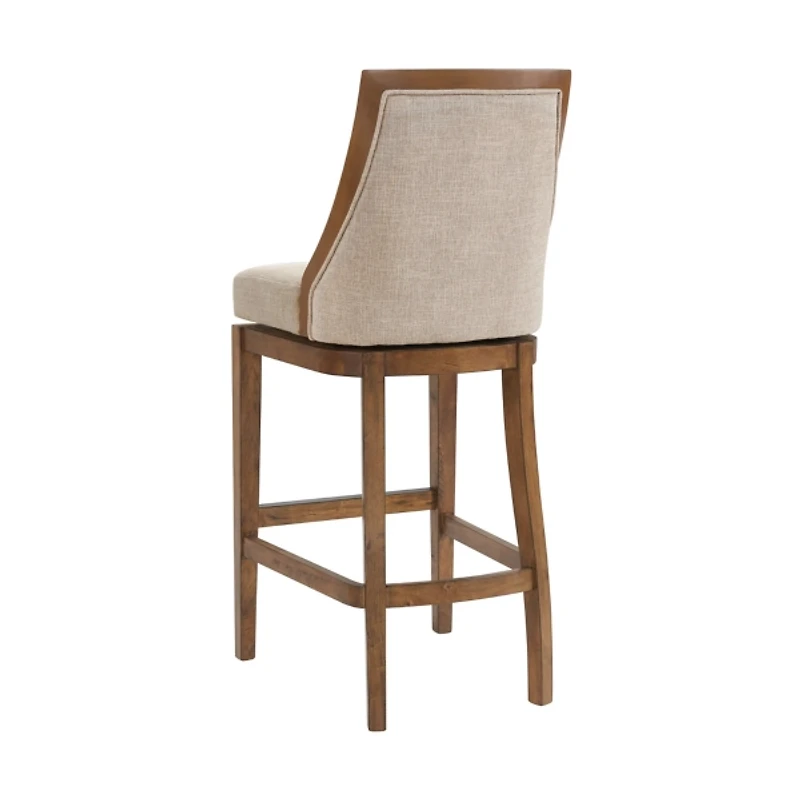 Sandy Beige Swivel Square Bar Stool