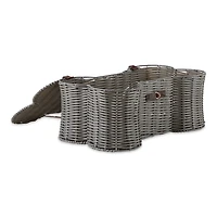 Gray Woven Bone Shaped Basket, 17 in.