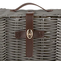 Gray Woven Bone Shaped Basket, 17 in.