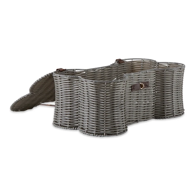 Gray Woven Bone Shaped Basket, 21 in.