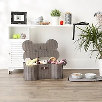 Gray Woven Bone Shaped Basket, 21 in.