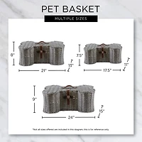 Gray Woven Bone Shaped Basket, 24 in.