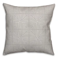 Gray Geometric Indoor/Outdoor Pillow