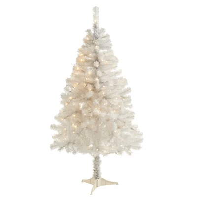 5 ft. Clear Pre-Lit White Christmas Tree