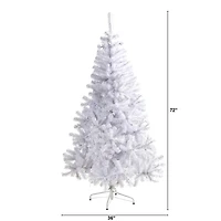6 ft. Pre-Lit White Christmas Tree