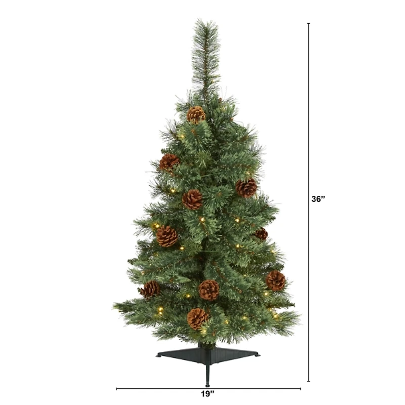3 ft. Pre-Lit Mountain Pine Christmas Tree