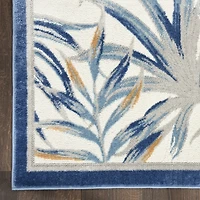 Blue Grand Leaf Coastal Area Rug, 7x9