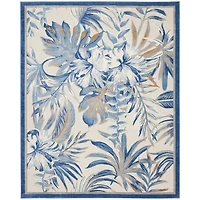 Blue Grand Leaf Coastal Area Rug, 7x9
