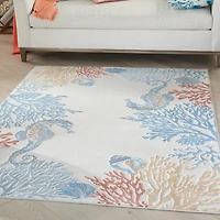 Ivory Underwater Paradise Area Rug