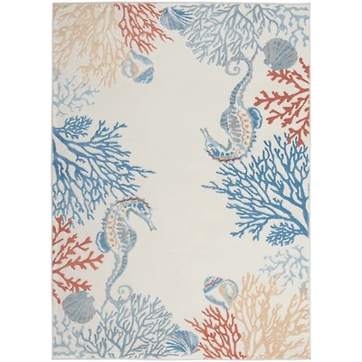 Ivory Underwater Paradise Area Rug, 5x7