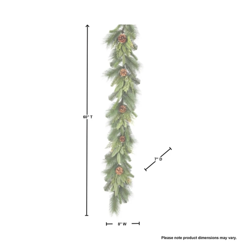 Cedar and Bayleaf Pinecone Garland