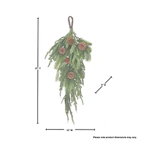 Norfolk Spruce and Juniper Teardrop Swag
