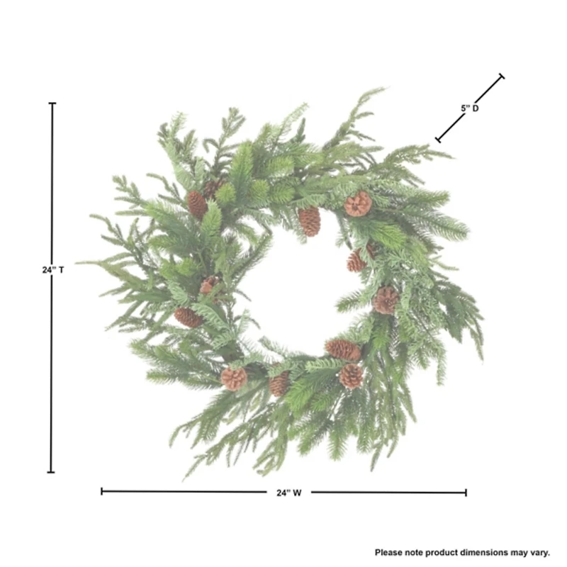 Real-Touch Norfolk Pinecone Wreath