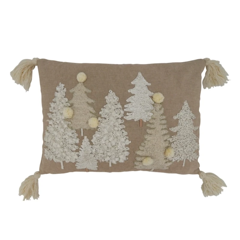Neutral Tree Village Down Lumbar Pillow