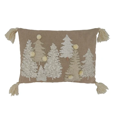 Neutral Tree Village Down Lumbar Pillow