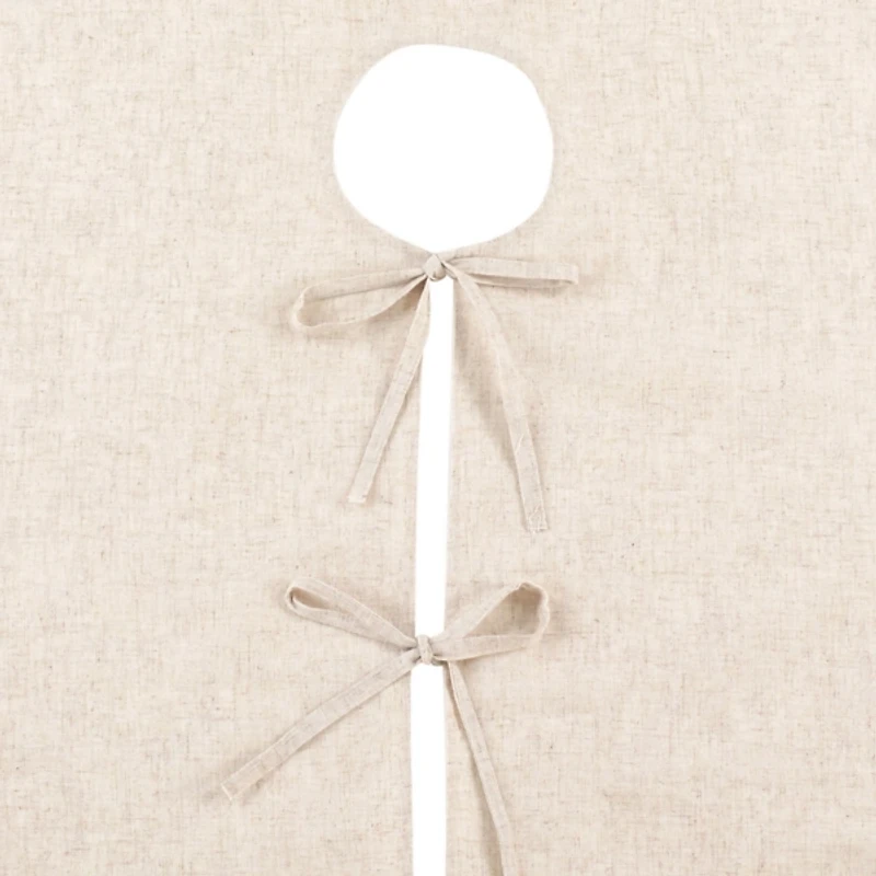 Simple Beige Linen Blend Tree Skirt, 72 in.