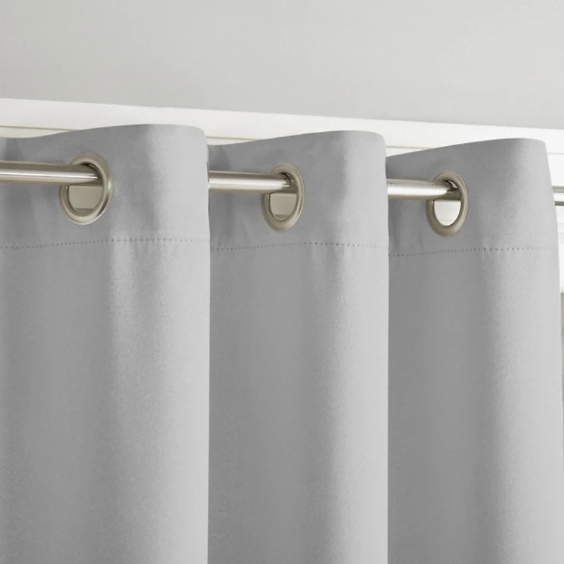 Smoky Gray Blackout Curtain Panel Set, 108 in.