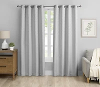 Gray Fans Blackout Curtain Panel Set