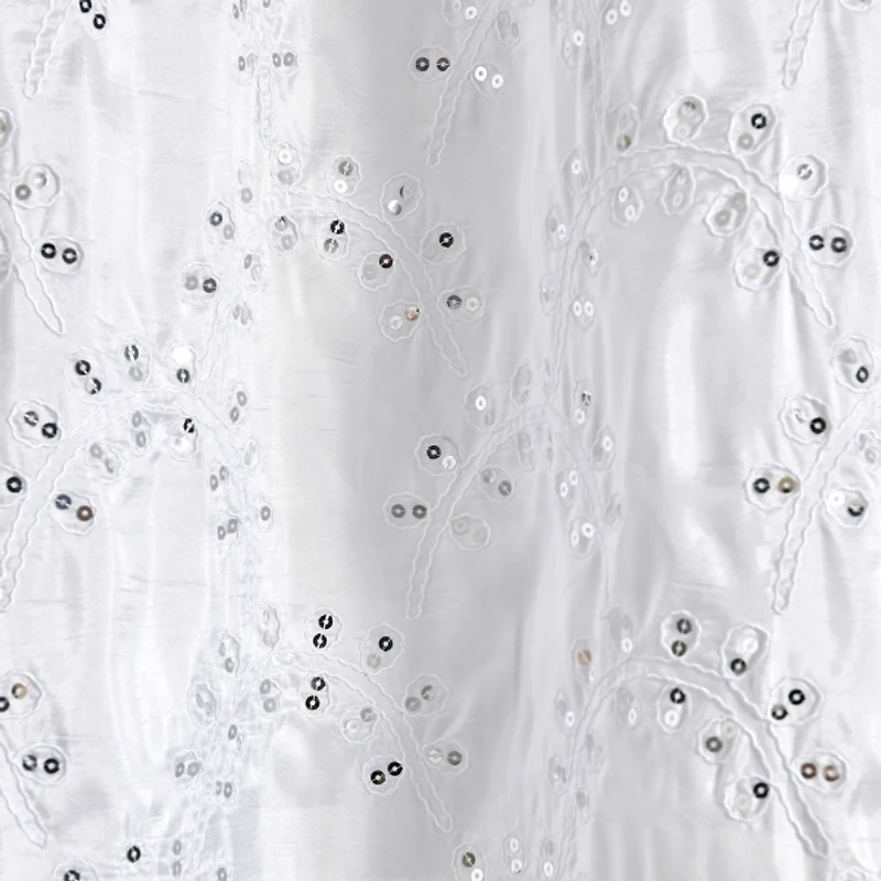 White Sequined Shower Curtain