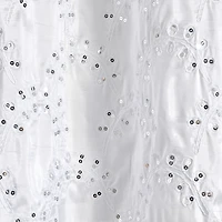 White Sequined Shower Curtain